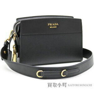 Prada Esplanade Bag Saffiano City Calf Leather Black Shoulder Bag